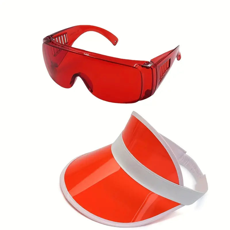 Retro-Sonnenvisier & Brille (Set)